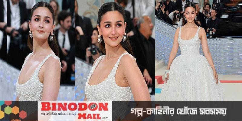 লাখো মুক্তায় মোড়ানো পোশাকে চমক দিলেন আলিয়া
